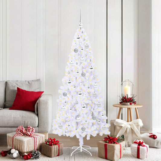 Artificial Christmas Tree with Stand White 180 cm PVC and Steel