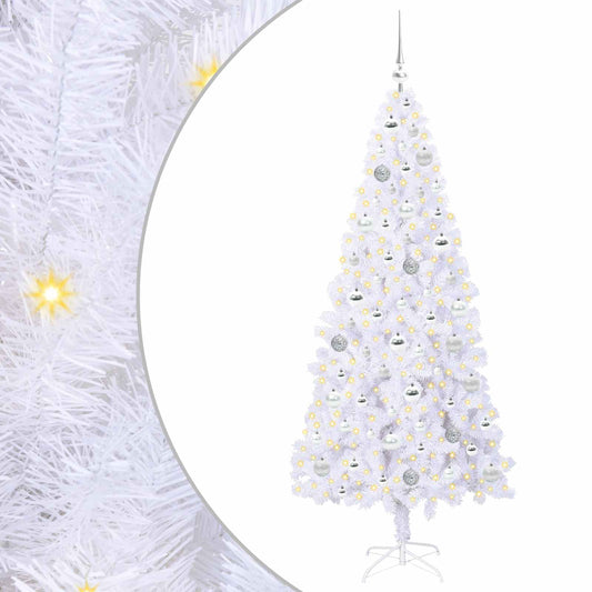 Artificial Christmas Tree with Stand White 180 cm PVC and Steel