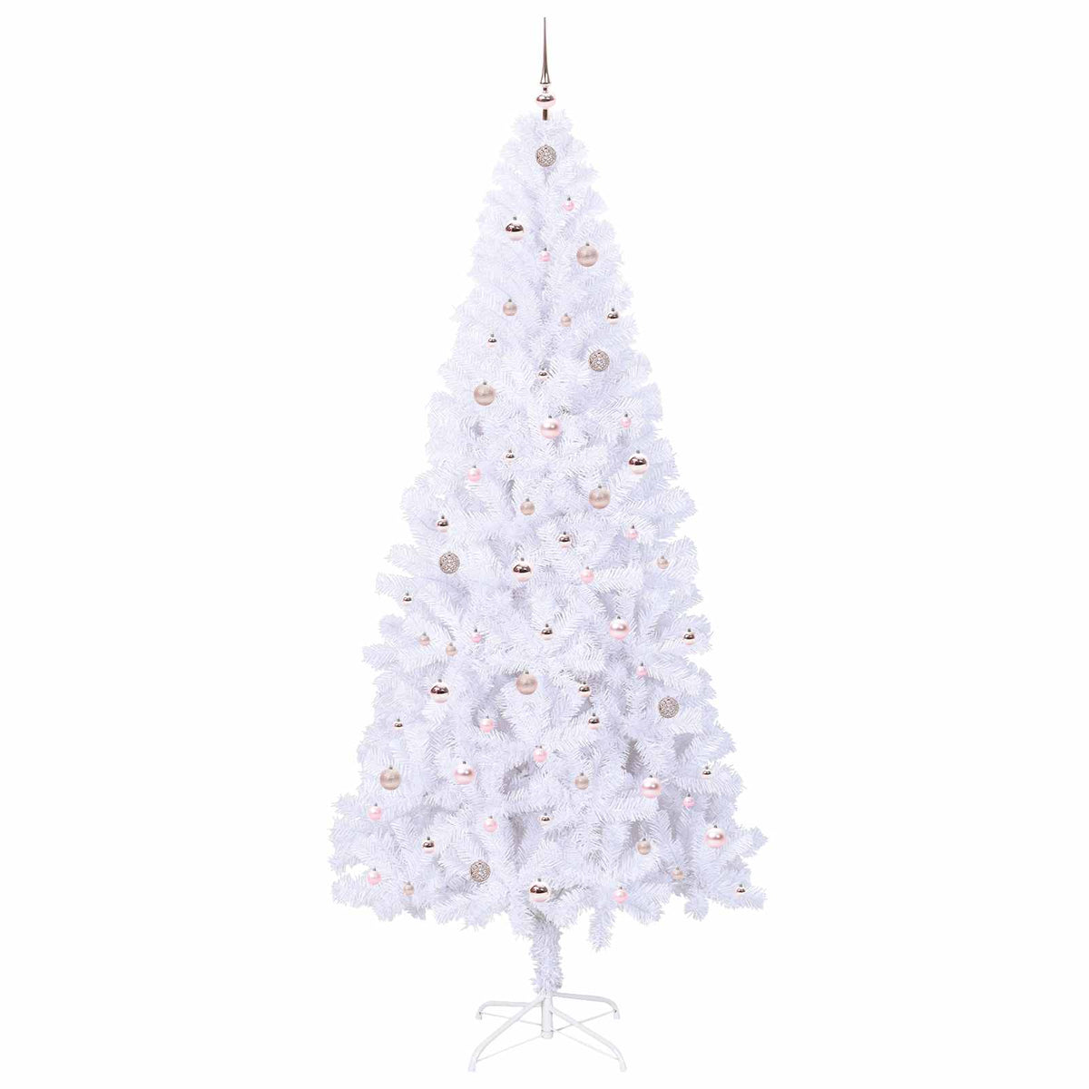 Artificial Christmas Tree with Stand White 240 cm PVC and Steel