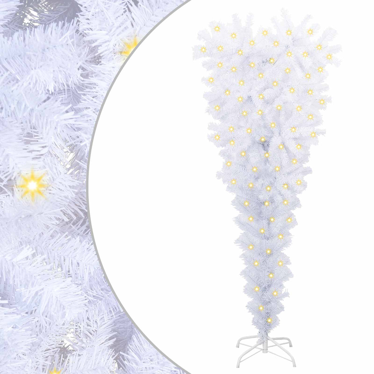 Artificial Christmas Tree with Stand White 120 cm PVC and Steel
