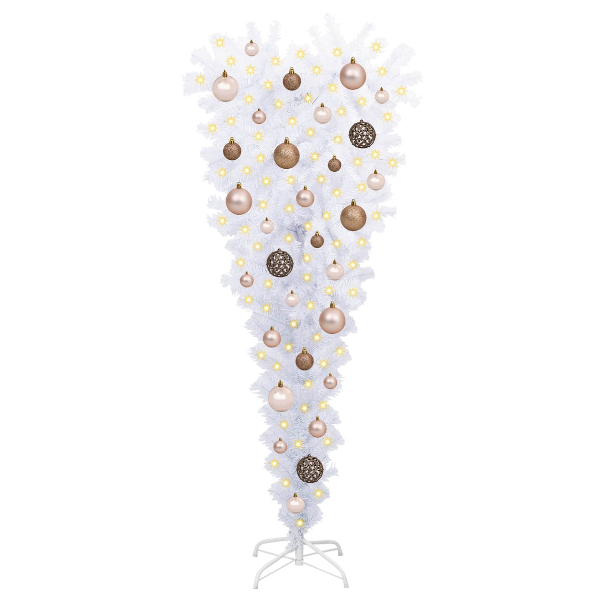Artificial Christmas Tree with Stand White 120 cm PVC and Steel