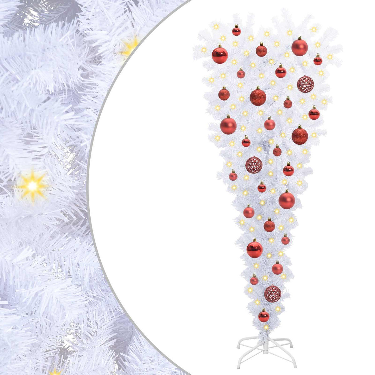 Artificial Christmas Tree with Stand White 120 cm PVC and Steel
