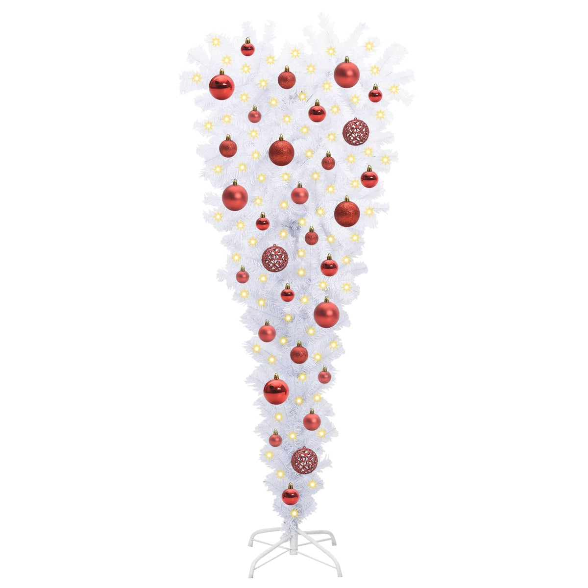 Artificial Christmas Tree with Stand White 120 cm PVC and Steel