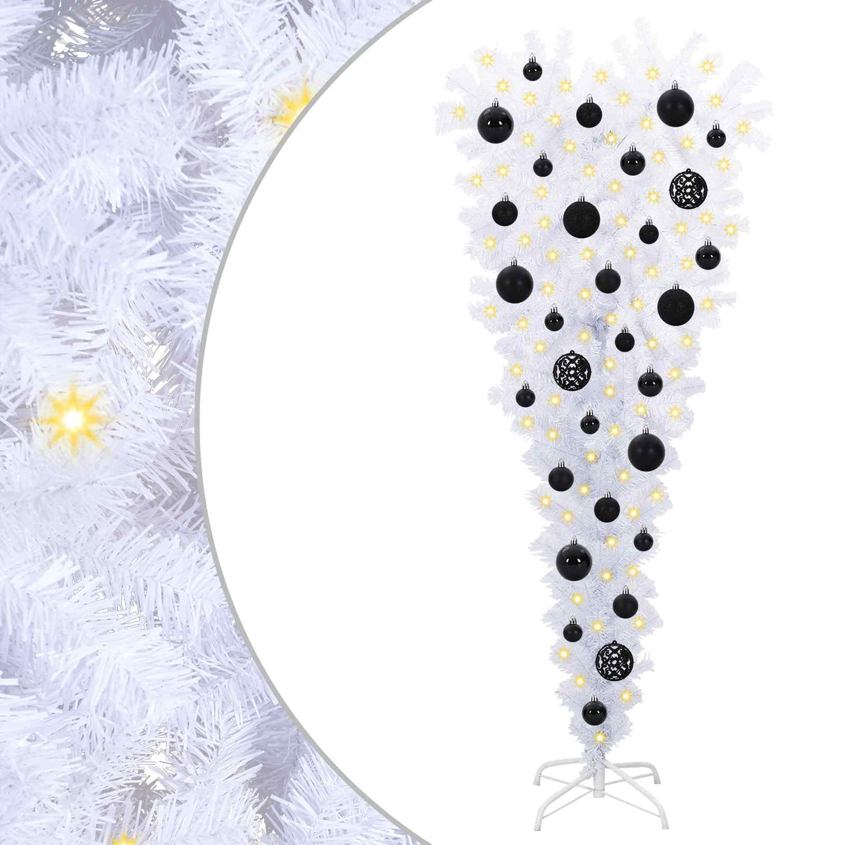 Artificial Christmas Tree with Stand White 120 cm PVC and Steel