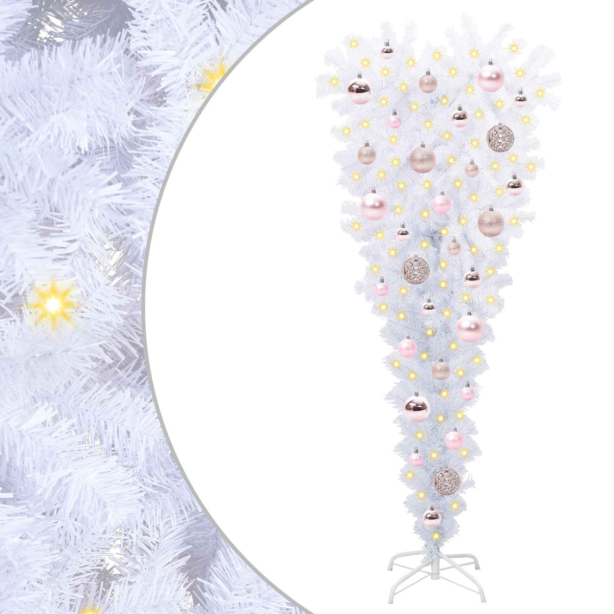 Artificial Christmas Tree with Stand White 120 cm PVC and Steel