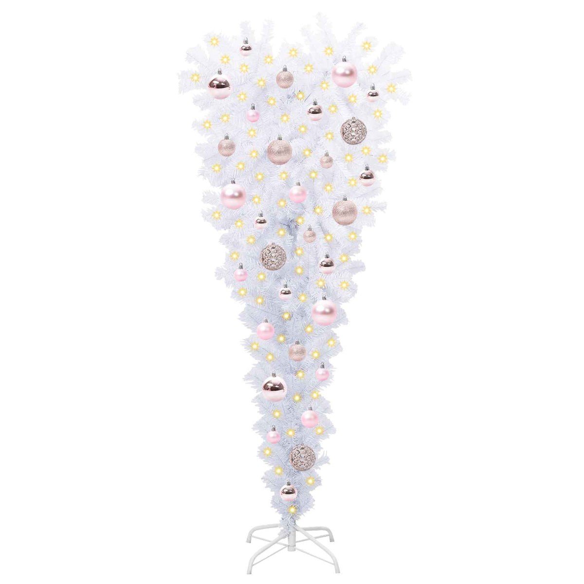 Artificial Christmas Tree with Stand White 120 cm PVC and Steel