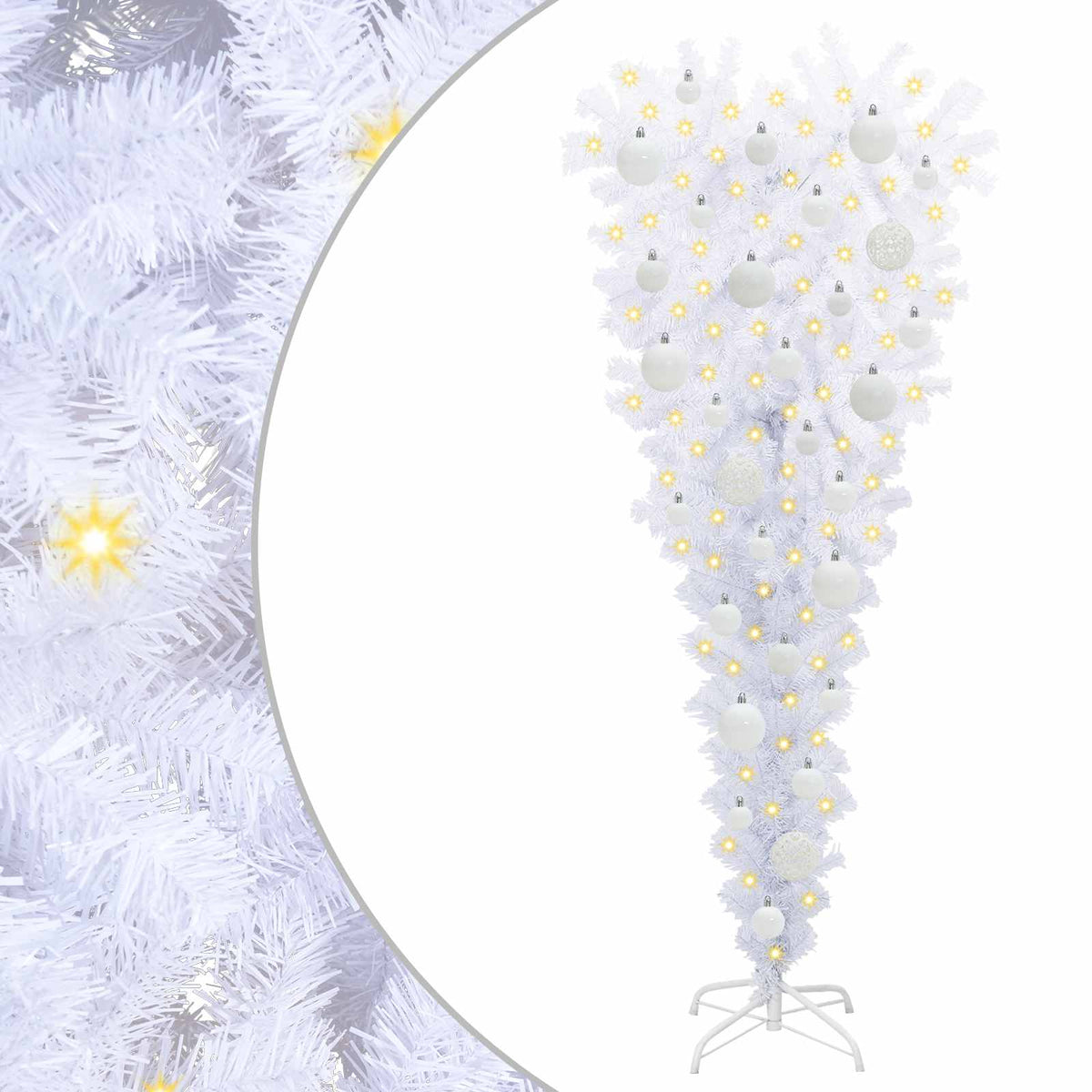 Artificial Christmas Tree with Stand White 120 cm PVC and Steel