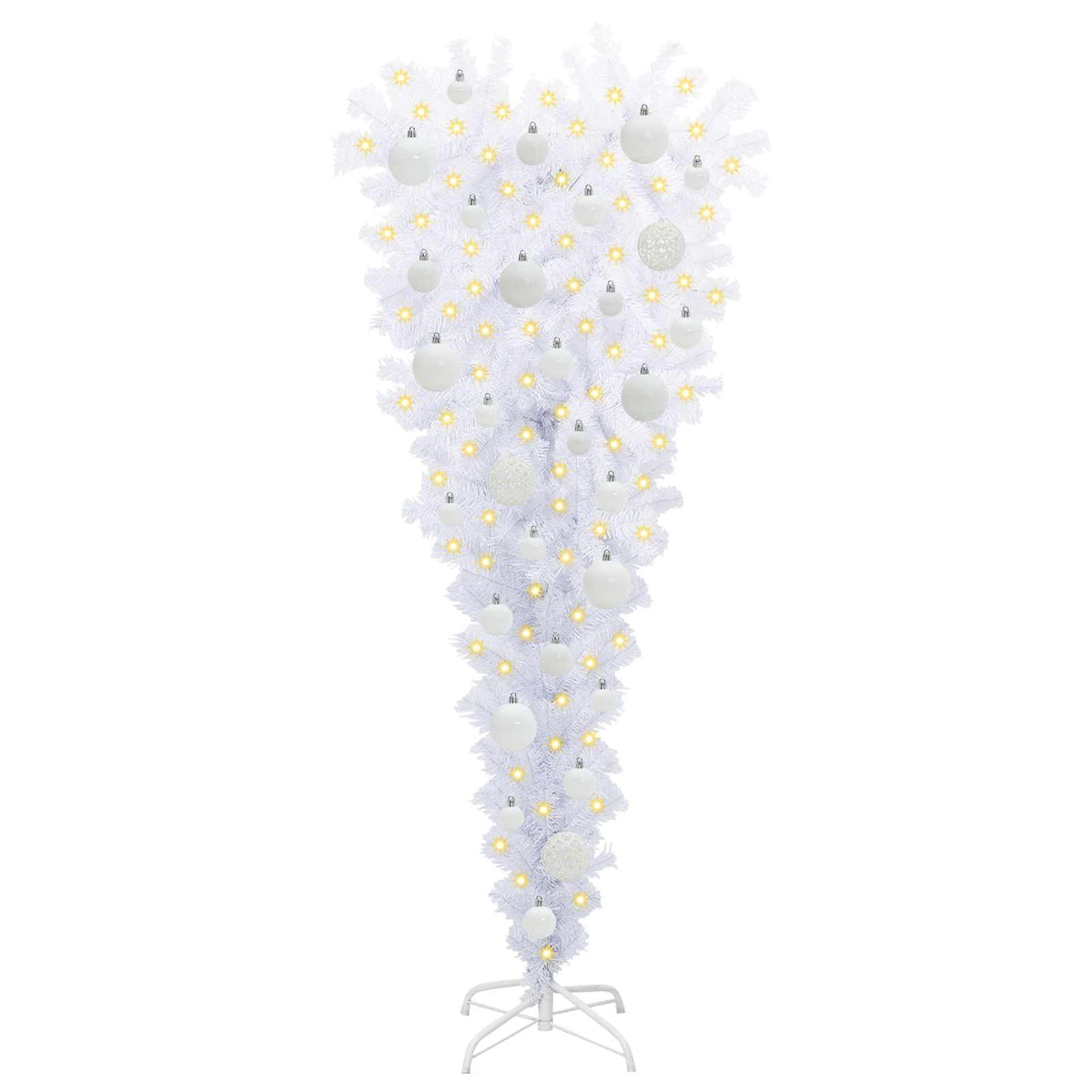 Artificial Christmas Tree with Stand White 120 cm PVC and Steel