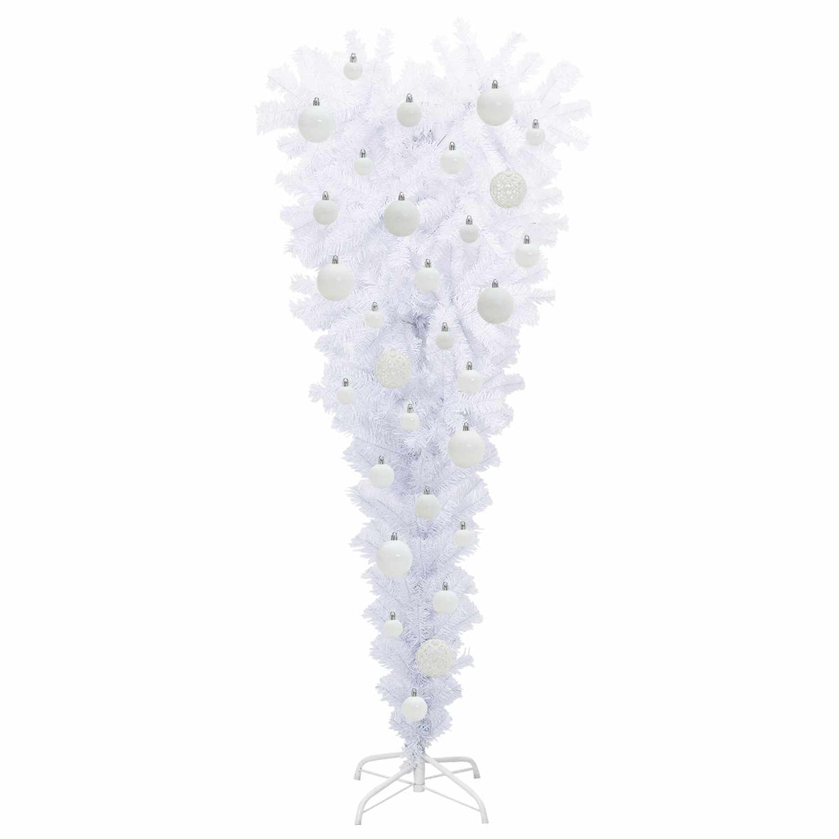 Artificial Christmas Tree with Stand White 120 cm PVC and Steel