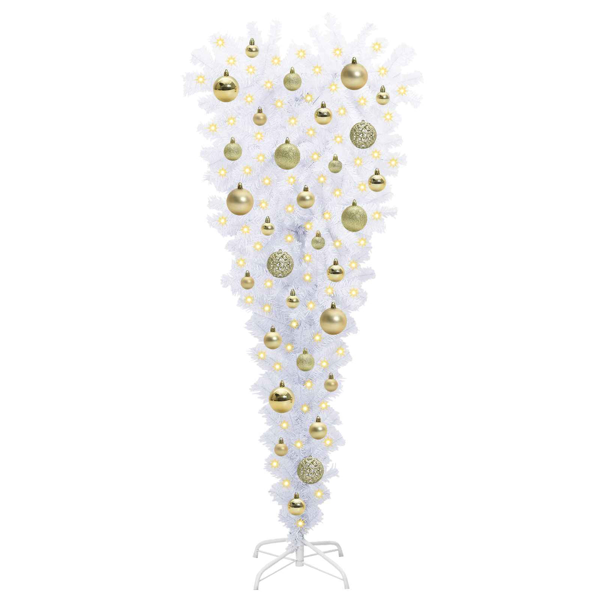 Artificial Christmas Tree with Stand White 120 cm PVC and Steel