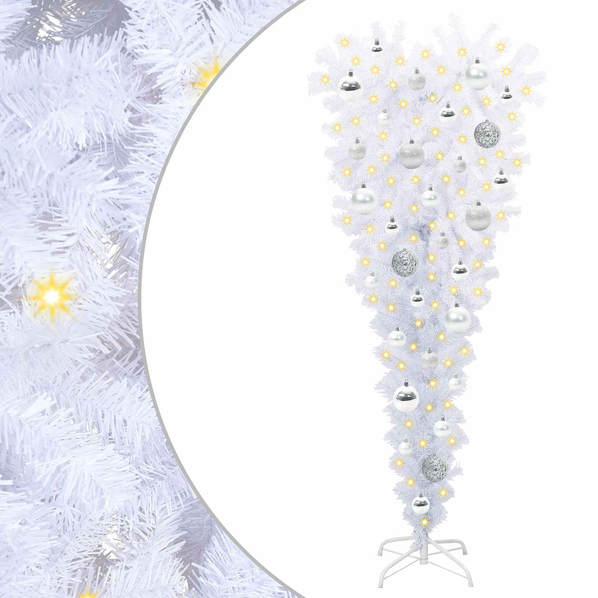Artificial Christmas Tree with Stand White 120 cm PVC and Steel