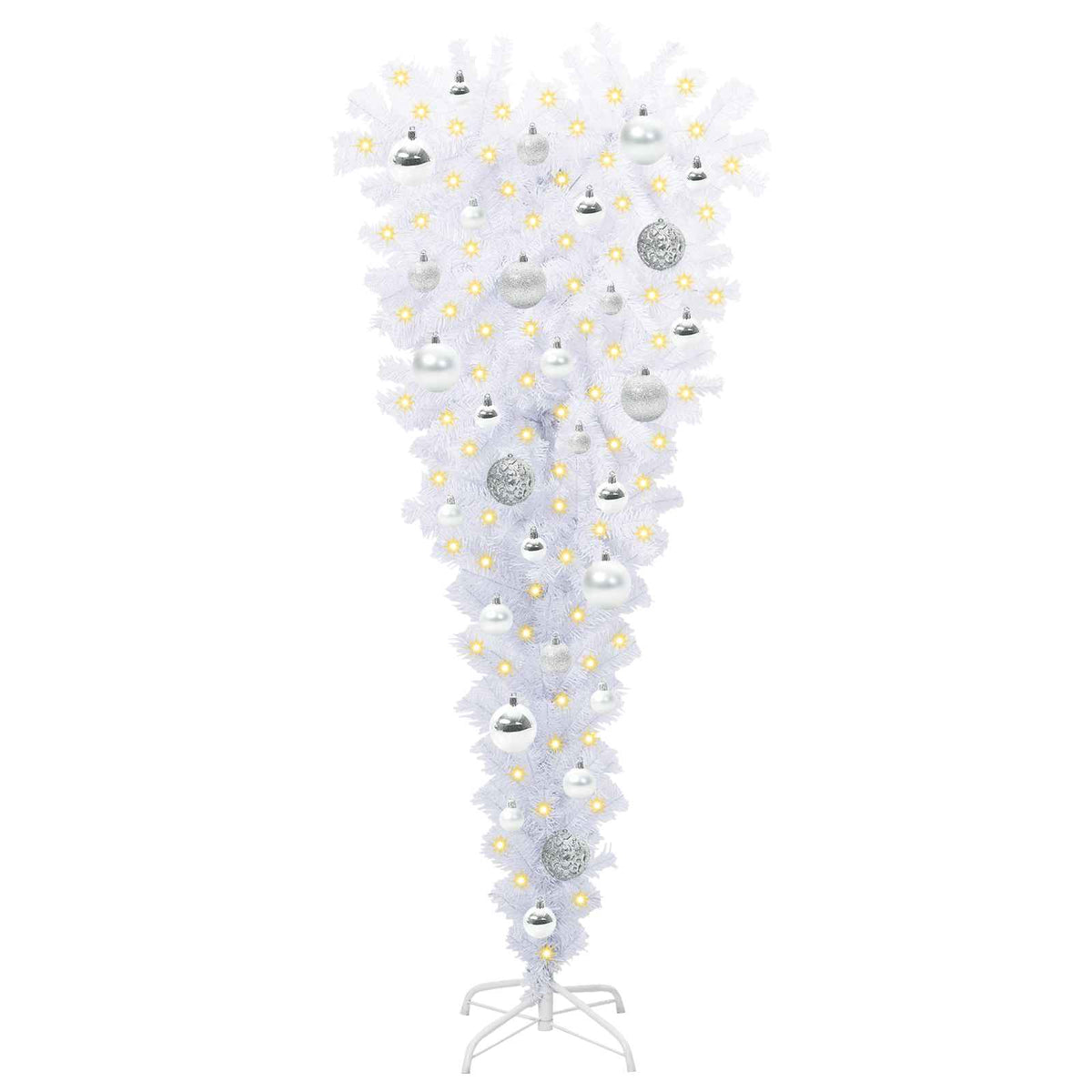 Artificial Christmas Tree with Stand White 120 cm PVC and Steel