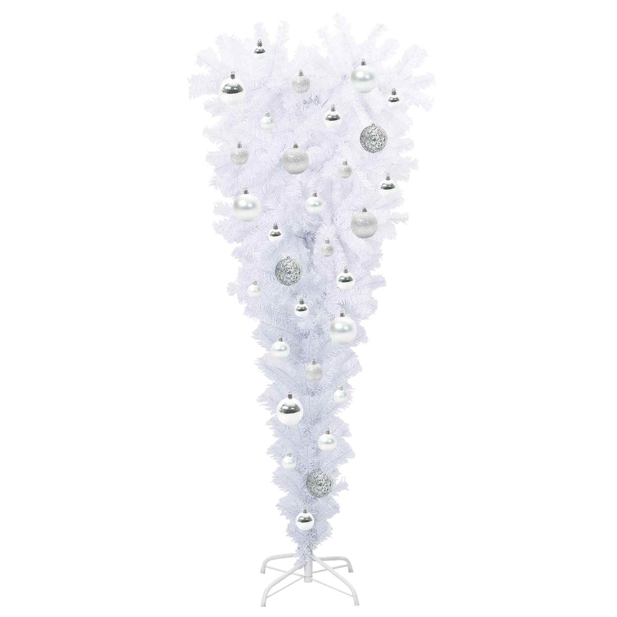 Artificial Christmas Tree with Stand White 120 cm PVC and Steel