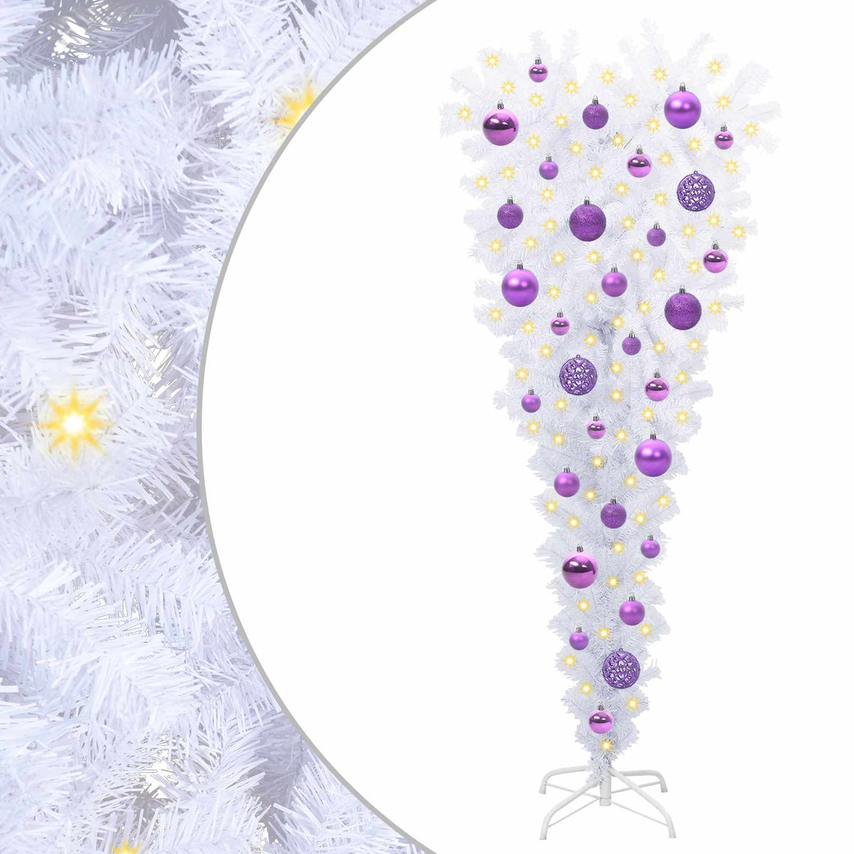 Artificial Christmas Tree with Stand White 120 cm PVC and Steel