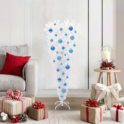Artificial Christmas Tree with Stand White 120 cm PVC and Steel