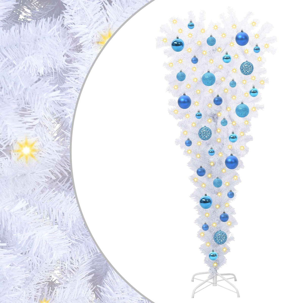 Artificial Christmas Tree with Stand White 120 cm PVC and Steel