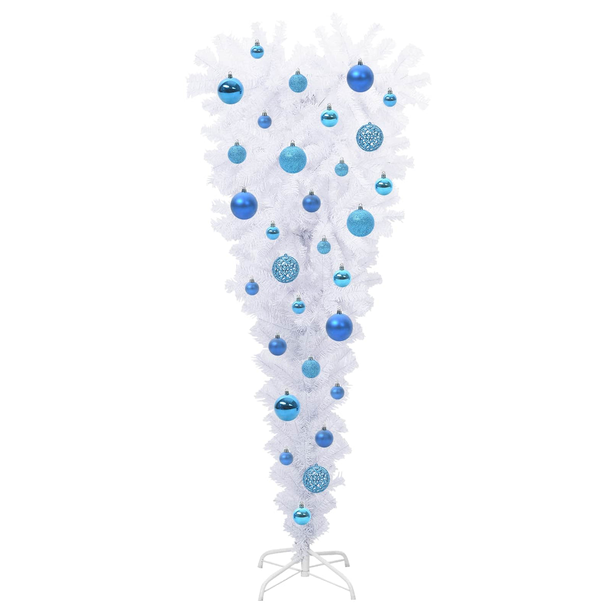 Artificial Christmas Tree with Stand White 120 cm PVC and Steel