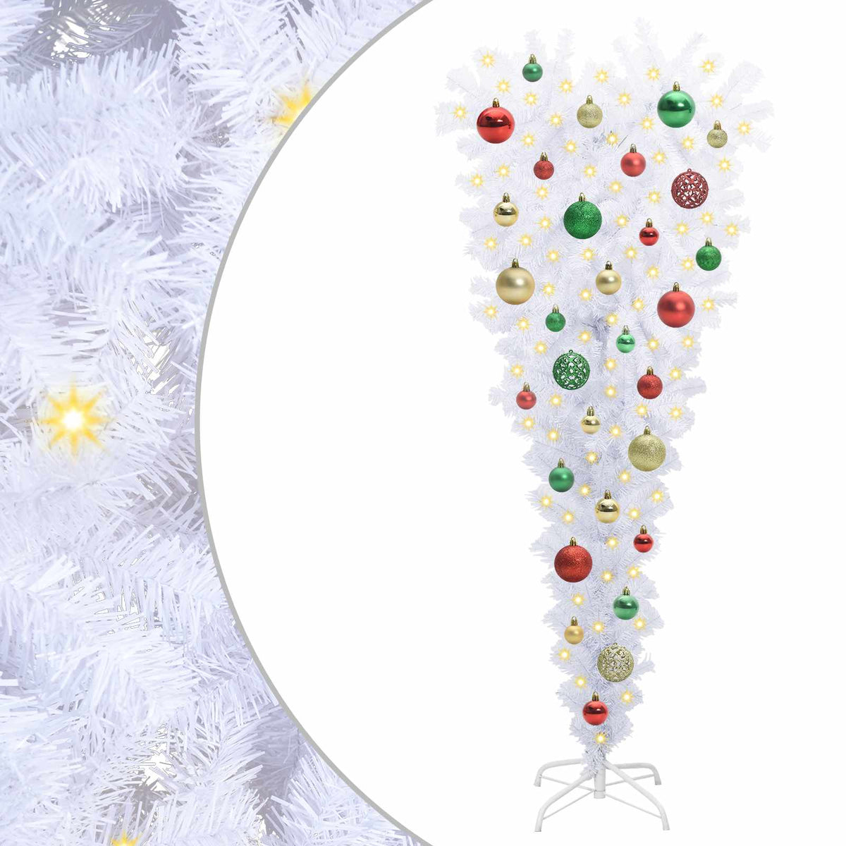 Artificial Christmas Tree with Stand White 120 cm PVC and Steel
