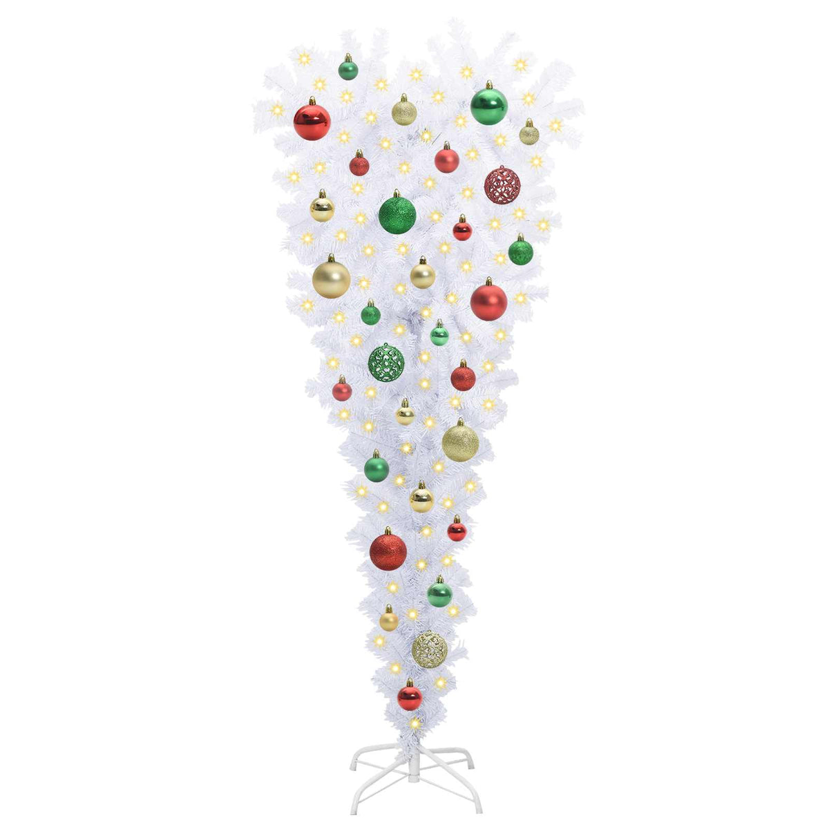 Artificial Christmas Tree with Stand White 120 cm PVC and Steel