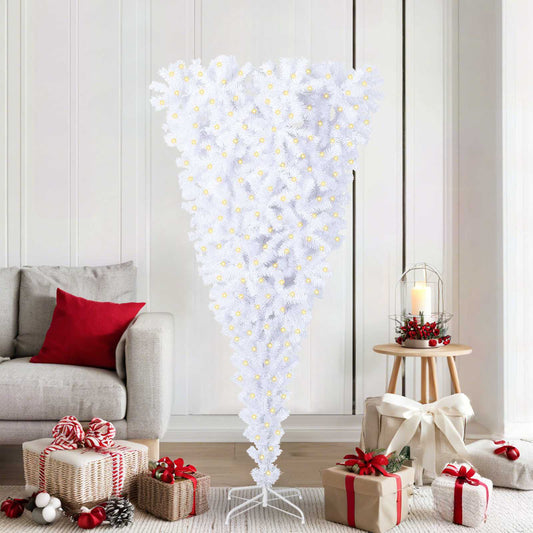 Artificial Christmas Tree with Stand White 180 cm PVC and Steel