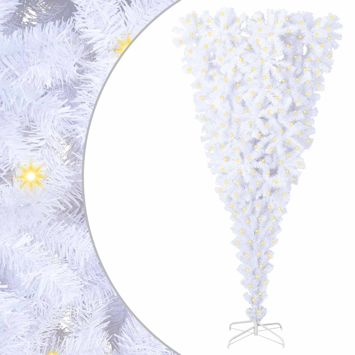 Artificial Christmas Tree with Stand White 180 cm PVC and Steel