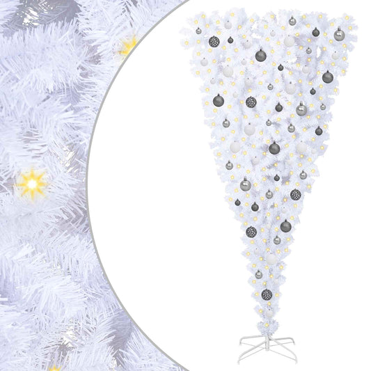 Artificial Christmas Tree with Stand White 180 cm PVC and Steel