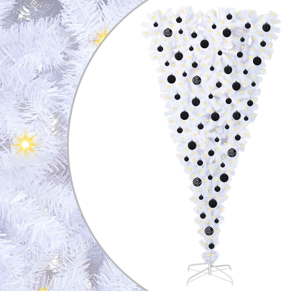 Artificial Christmas Tree with Stand White 180 cm PVC and Steel