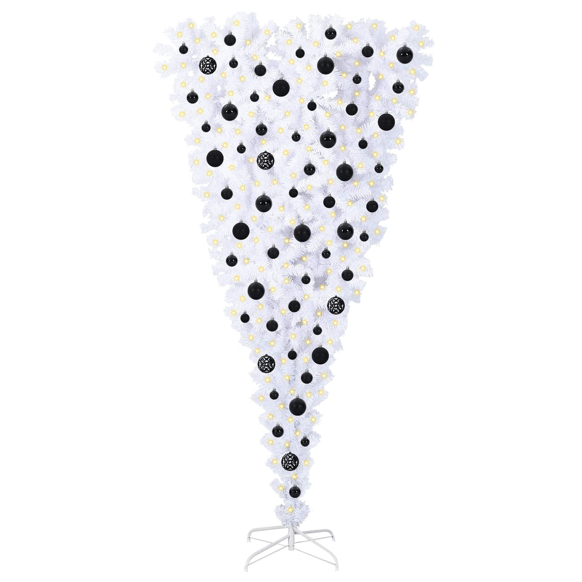 Artificial Christmas Tree with Stand White 180 cm PVC and Steel