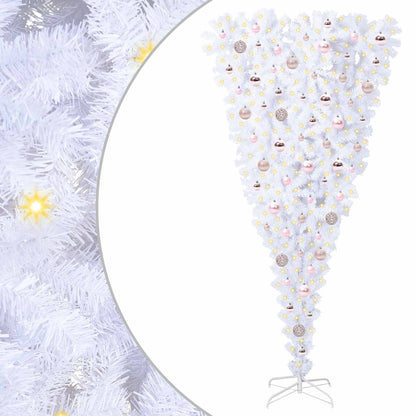 Artificial Christmas Tree with Stand White 180 cm PVC and Steel