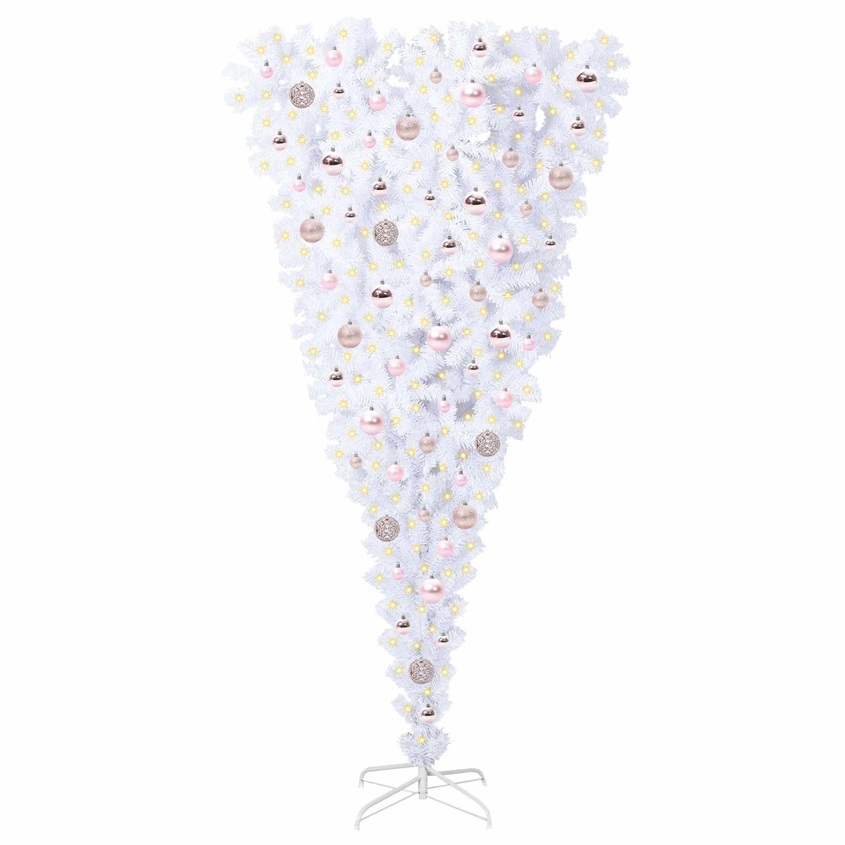 Artificial Christmas Tree with Stand White 180 cm PVC and Steel