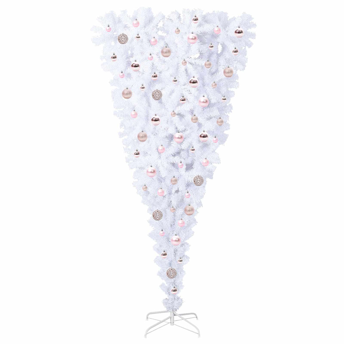 Artificial Christmas Tree with Stand White 180 cm PVC and Steel
