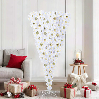 Artificial Christmas Tree with Stand White 180 cm PVC and Steel