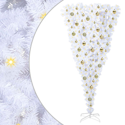Artificial Christmas Tree with Stand White 180 cm PVC and Steel