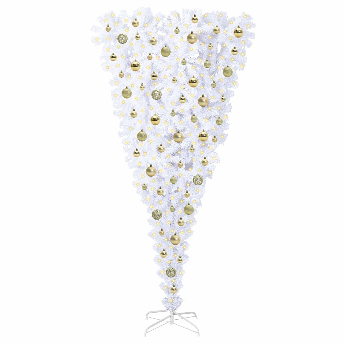 Artificial Christmas Tree with Stand White 180 cm PVC and Steel