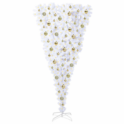 Artificial Christmas Tree with Stand White 180 cm PVC and Steel