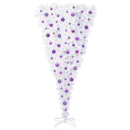 Artificial Christmas Tree with Stand White 180 cm PVC and Steel