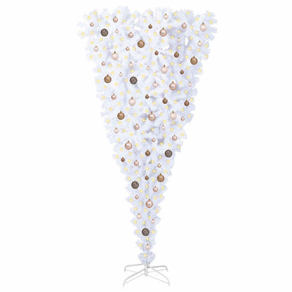 Artificial Christmas Tree with Stand White 210 cm PVC and Steel