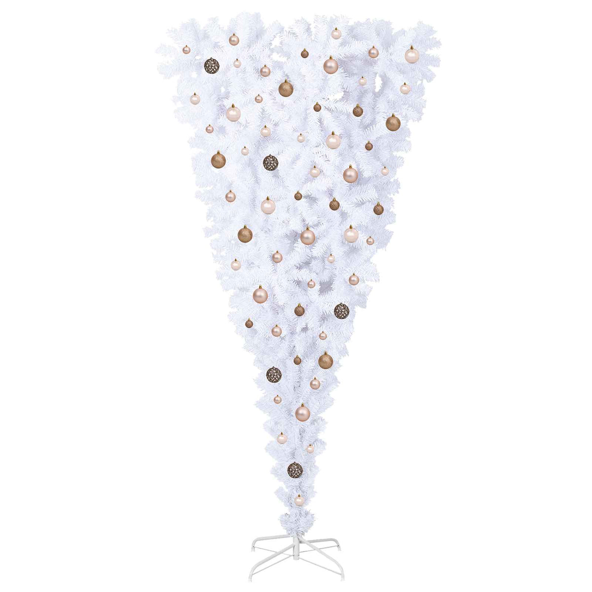 Artificial Christmas Tree with Stand White 210 cm PVC and Steel