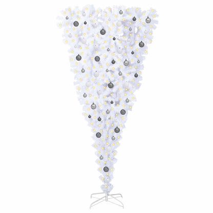 Artificial Christmas Tree with Stand White 210 cm PVC and Steel