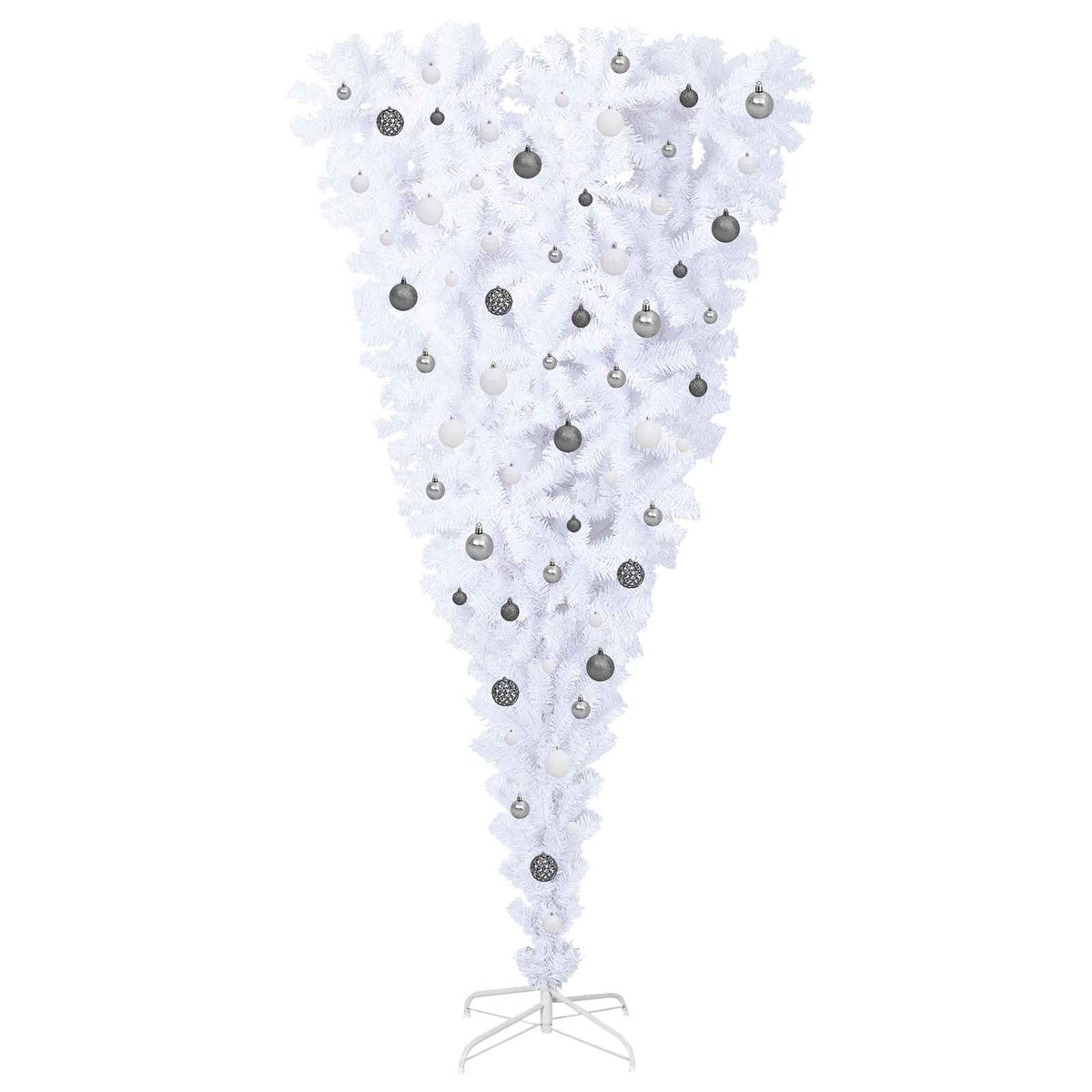 Artificial Christmas Tree with Stand White 210 cm PVC and Steel