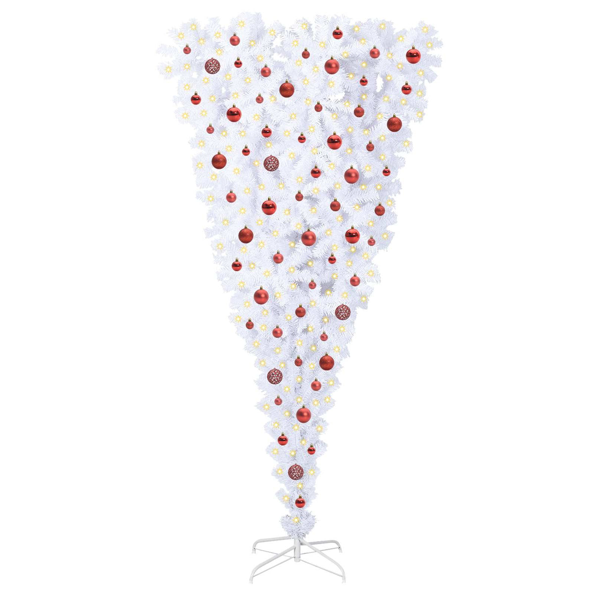 Artificial Christmas Tree with Stand White 210 cm PVC and Steel