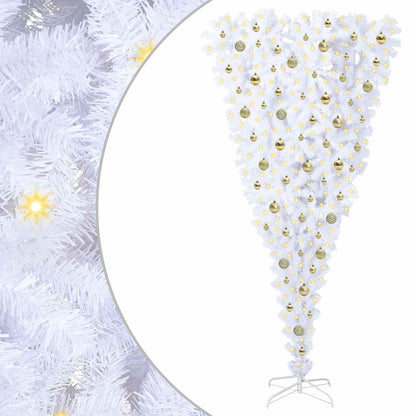Artificial Christmas Tree with Stand White 210 cm PVC and Steel