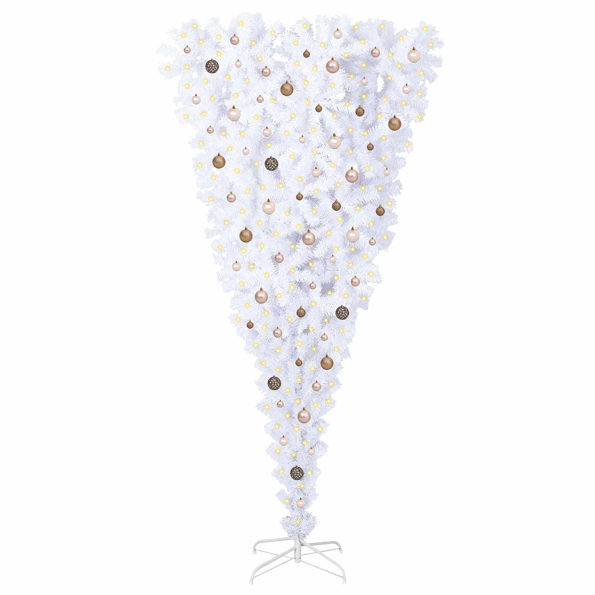 Artificial Christmas Tree with Stand White 240 cm PVC and Steel
