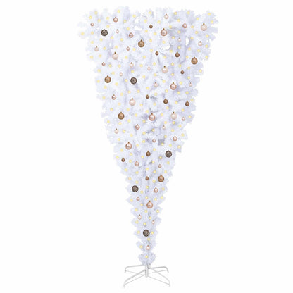 Artificial Christmas Tree with Stand White 240 cm PVC and Steel