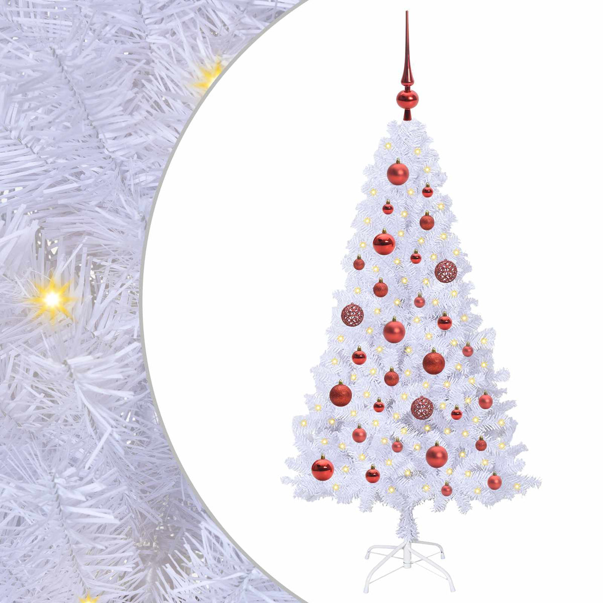 Artificial Christmas Tree White 120 cm PVC and Steel