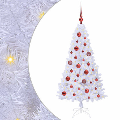 Artificial Christmas Tree White 120 cm PVC and Steel