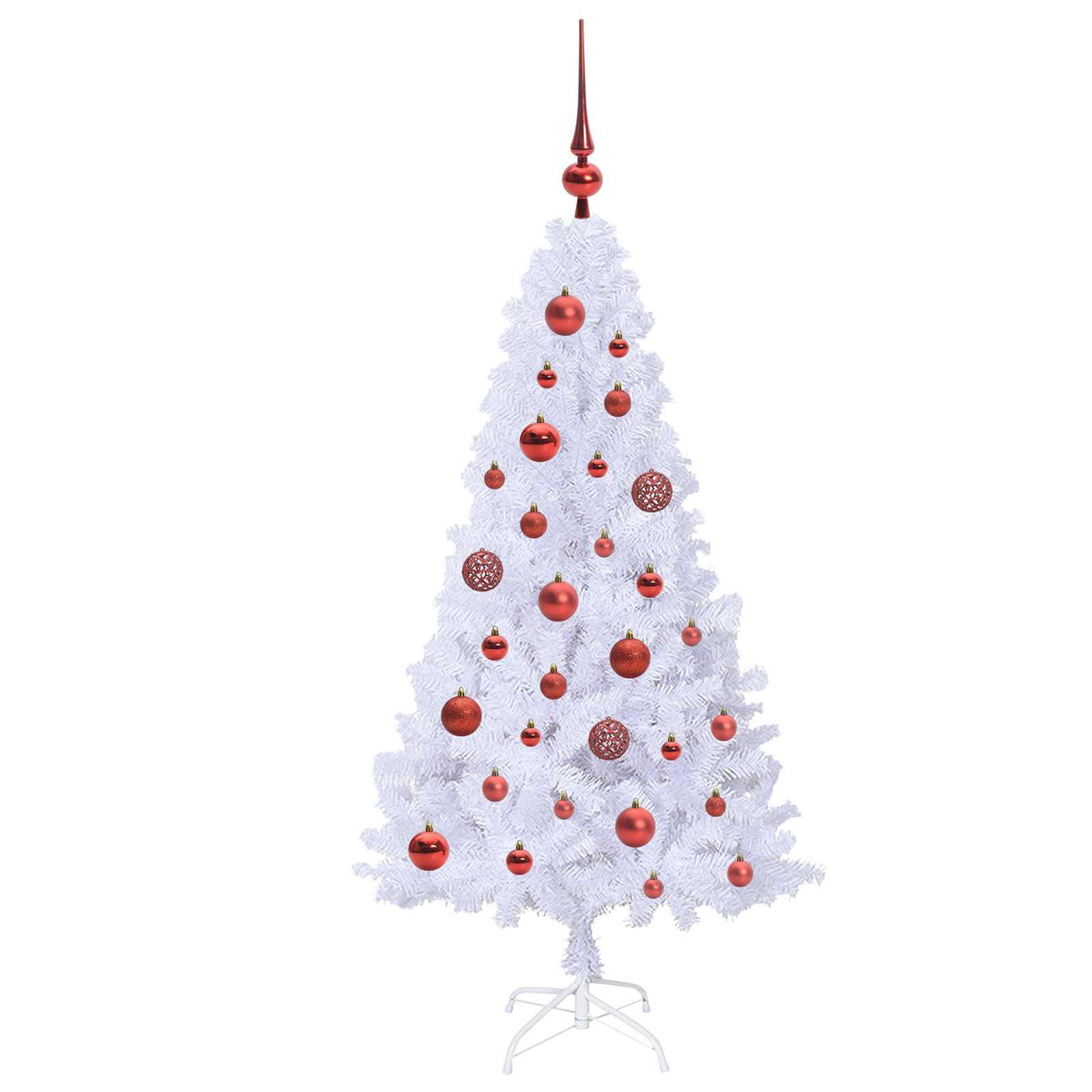 Artificial Christmas Tree White 120 cm PVC and Steel