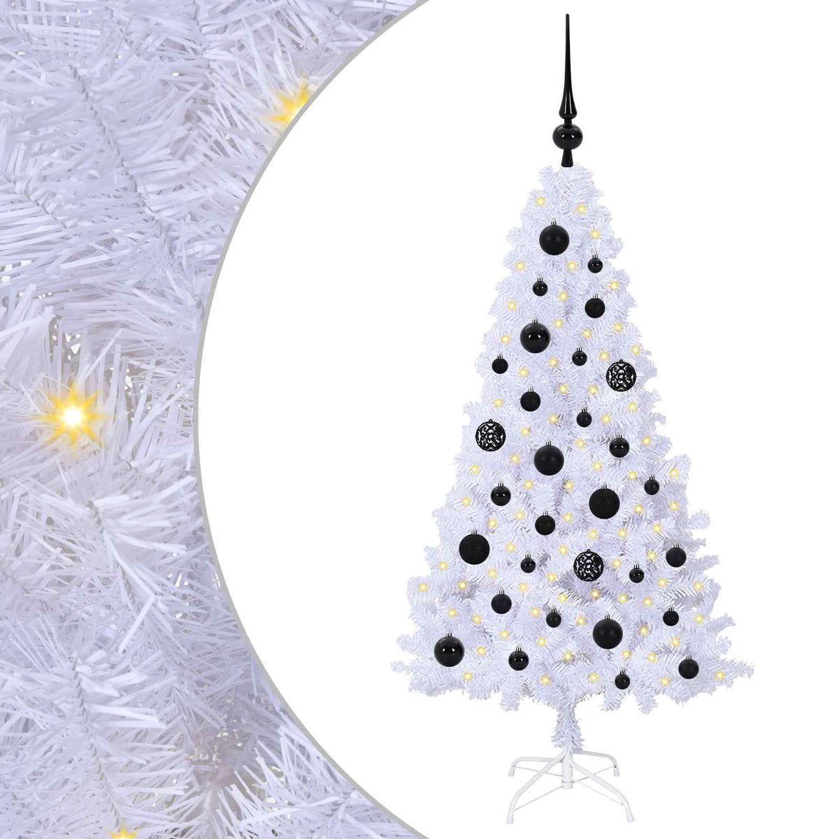 Artificial Christmas Tree White 120 cm PVC and Steel