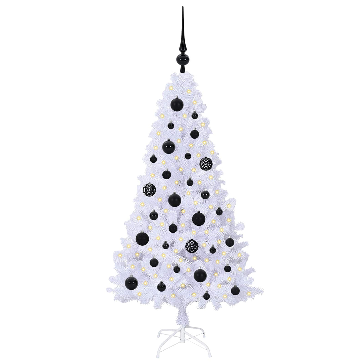 Artificial Christmas Tree White 120 cm PVC and Steel
