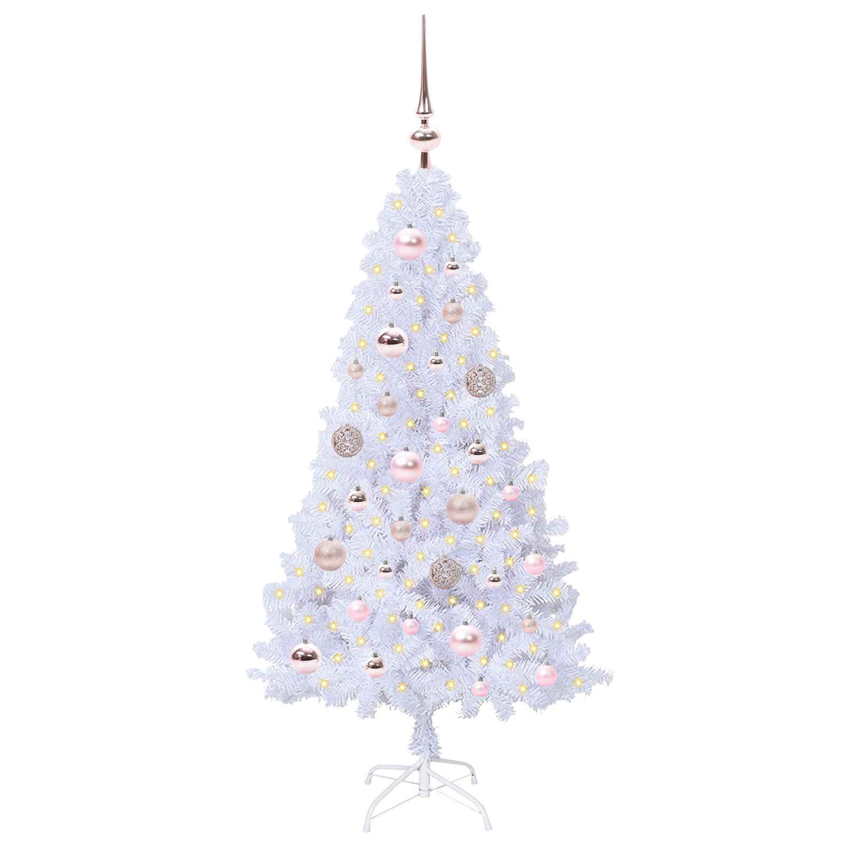 Artificial Christmas Tree White 120 cm PVC and Steel